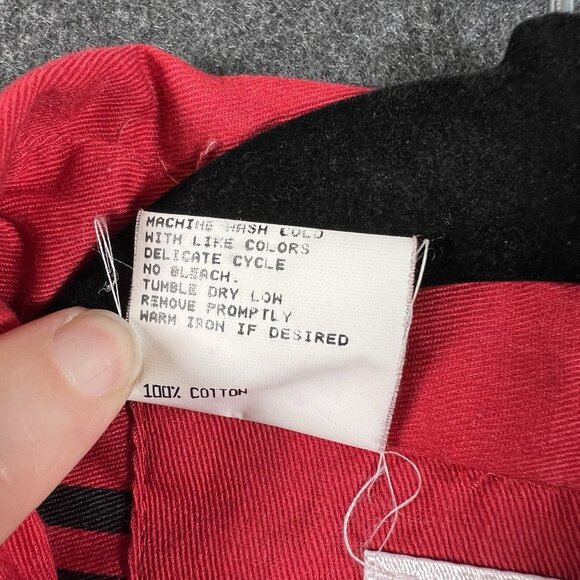 Roper Border Western VTG 90s Shirt Red & Black Aztec Striped Mens XL USA - Picture 7 of 16